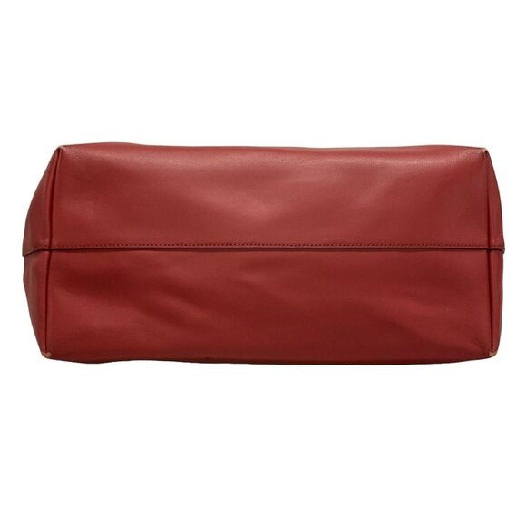 Auth PRADA - Red Leather Tote Bag - Picture 15 of 16